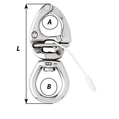 Wichard HR Quick Release Snap Shackle With Large Bail 145mm Length  54564 2777W