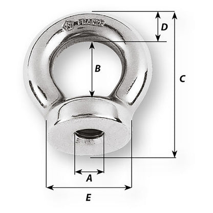 Wichard 12mm Eye Nut  Thread M16 x 200mm 6368W