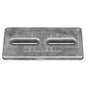 Tecnoseal Rectangular Zinc Plate Anode wInserts  12 x 6 x 1 TECDIVERSD