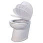 Jabsco Deluxe Flush 14 Angled Back 12V Raw Water Electric Marine Toilet wRemote Rinse Pump  Soft Close Lid 582603012