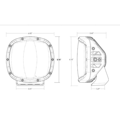 RIGID Industries Adapt XP wAmber Pro Lens  Pair 300515
