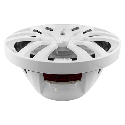 DS18 HYDRO 10 2Way Marine Speakers wBullet Tweeters  Integrated RGB LED Lights  White NXL10WH