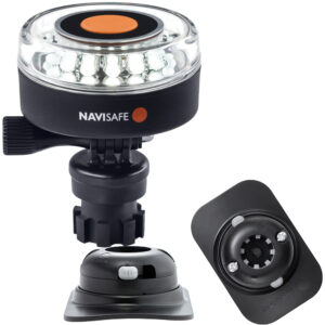 Navisafe Navilight 360&deg; 2NM White w/Navimount Base & RIB Mount - Black