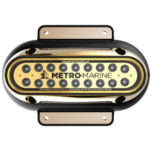 Metro Marine High-Output Elongated Surface Mount Light w/Intelligent Monochromatic LED's - Aqua, 45&deg; Beam