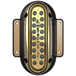 Metro Marine High-Output Vertical Surface Mount Light w/Intelligent Monochromatic LED's - Green, 90&deg; Beam