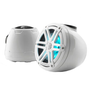 JL Audio M3 VeX&trade; Series 6.5" Enclosed Coaxial Speakers w/RGB LED Lighting & White Sports Grilles - M3-650VEX-Gw-S-Gw-i