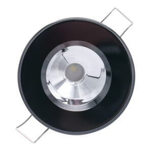 Lumitec Illusion Flush Mount LED Down Light - Spectrum RGBW - Cool White - Black Housing - Chrome Reflector