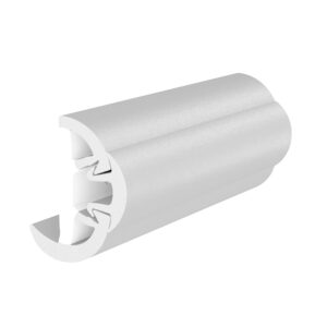 TACO SuproFlex Rub Rail Kit w/Flex Vinyl Overlay Insert - 1-5/8"H x 7/8"W x 60'L - White w/White Insert
