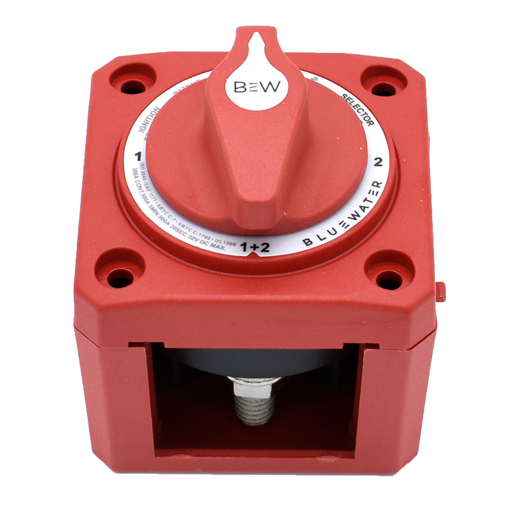 Bluewater Off/1/2/Both Battery Switch - Surface Mount - Red