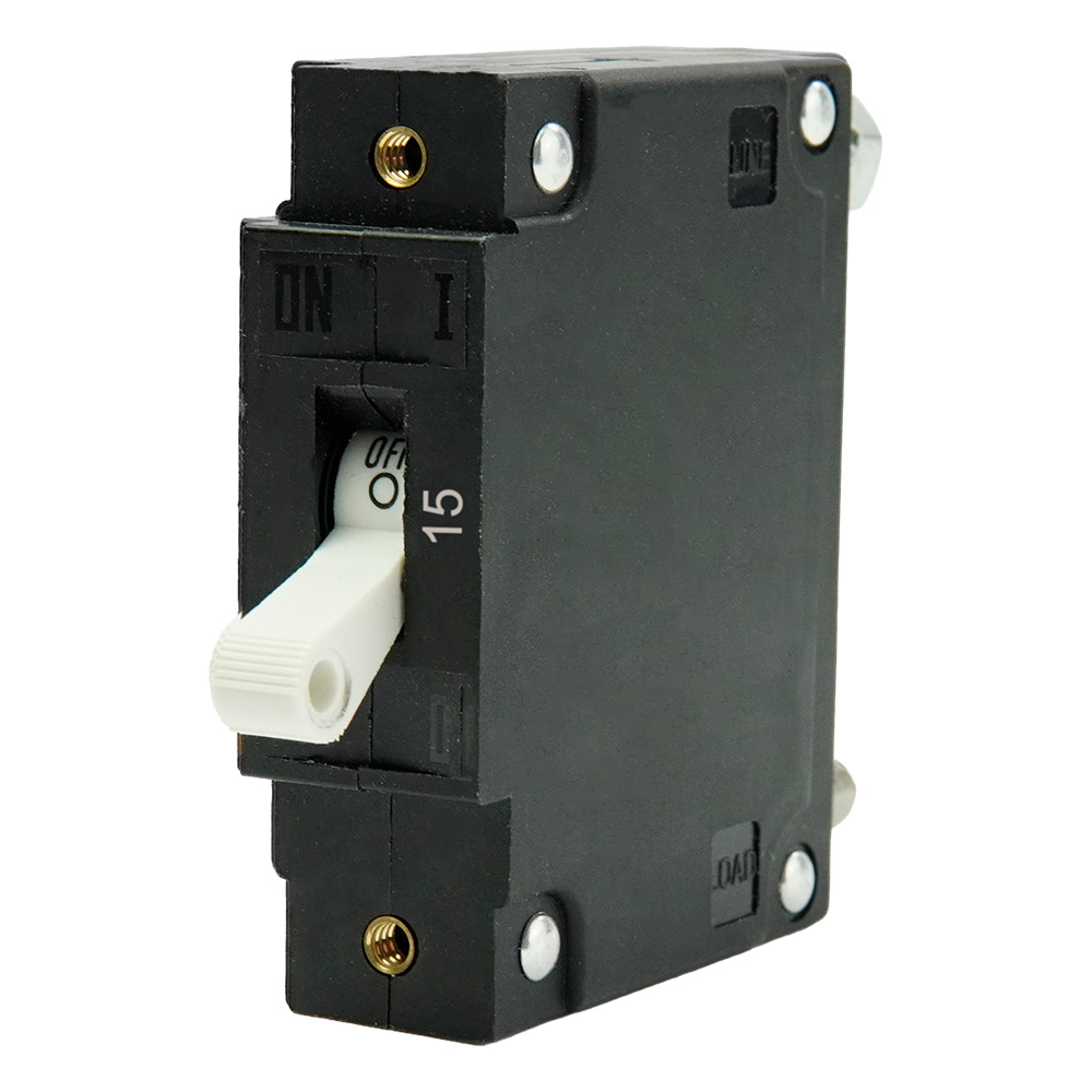 Egis C Series White Toggle Panel Mount Circuit Breaker - Single Pole 15A