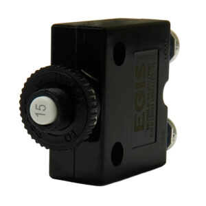 Egis 15A Push Button Panel Mount Circuit Breaker - Screw Terminals