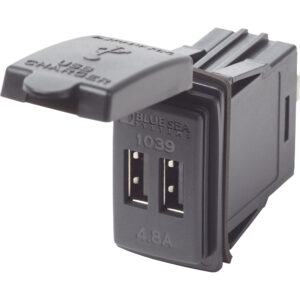 Blue Sea Dual USB Charger - 24V Contura Mount