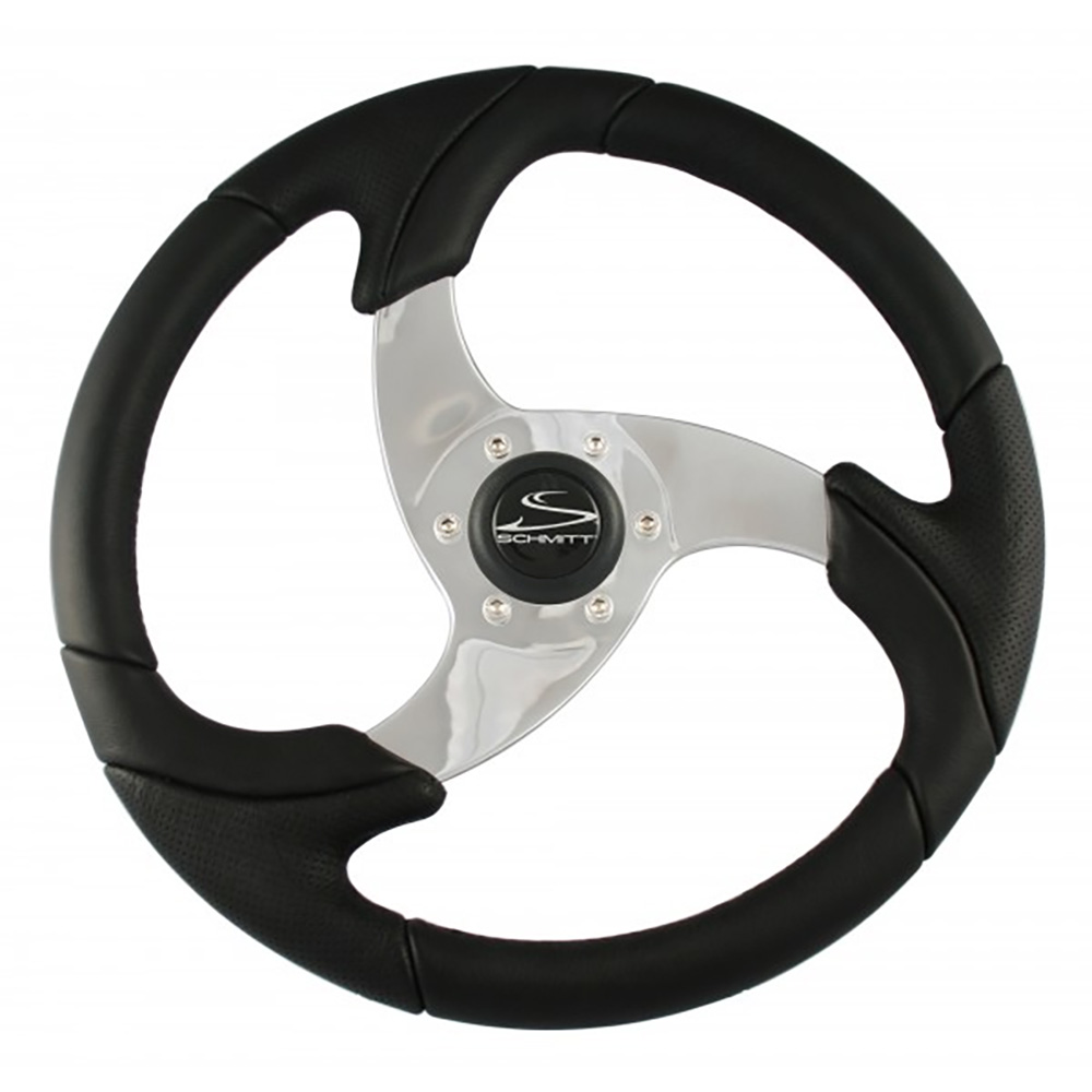 Schmitt Marine Folletto 14.2" Wheel - Black Polished Polyurethane - 3/4" Tapered Shaft w/Black Center Cap